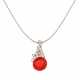 Fire Opal and Brilliant-Cut Diamond Necklace - photo 1