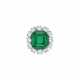 MELLERIO EMERALD AND DIAMOND RING - photo 1