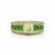 BULGARI COLOURED DIAMOND, DIAMOND AND EMERALD BANGLE - Foto 1