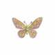 CARVIN FRENCH COLOURED DIAMOND BUTTERFLY BROOCH - photo 1