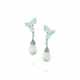 HARRY WINSTON NATURAL PEARL AND DIAMOND EARRINGS - Foto 1