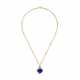 SAPPHIRE AND COLOURED DIAMOND PENDENT NECKLACE - фото 1