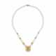 CARTIER NATURAL PEARL, COLOURED DIAMOND AND DIAMOND `COLIBRI` NECKLACE - Foto 1