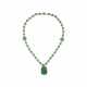 JADE, CULTURED PEARL AND DIAMOND NECKLACE - photo 1