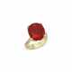 TAMARA COMOLLI GARNET AND DIAMOND 'TULIP' RING - photo 1