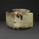 AN ARCHAISTIC CELADON AND RUSSET JADE CONG - photo 1