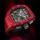 RICHARD MILLE. A RED QUARTZ-TPT&#174; AUTOMATIC SEMI-SKELETONISED FLYBACK CHRONOGRAPH WRISTWATCH WITH ANNUAL CALENDAR - photo 1
