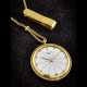 PATEK PHILIPPE. AN 18K GOLD OPEN-FACE POCKET WATCH WITH 18K GOLD CHAIN - photo 1