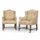 A MATCHED PAIR OF ENGLISH BOX ARMCHAIRS - photo 1