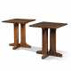 A MATCHED PAIR OF TEAK AND WALNUT OCCASIONAL TABLES - photo 1