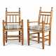 A PAIR OF EUROPEAN TURNED FRUITWOOD CHAIRS - фото 1