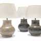 THREE PURBECK STONE `JURASSIC` TABLE LAMPS - photo 1