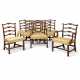A SET OF EIGHT GEORGE III MAHOGANY LADDERBACK DINING-CHAIRS - фото 1