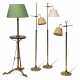 A GROUP OF FOUR TELESCOPIC BRASS STANDARD LAMPS - фото 1
