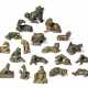 A COLLECTION OF TWENTY-TWO CHINESE BRONZE SCROLL WEIGHTS - фото 1