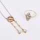 Set: Diamond Ring and Diamond Negligé Necklace - фото 1