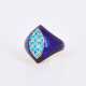 Enamel Turquoise Diamond Ring - фото 1