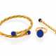 Lapis Lazuli Set: Bangle, Ring, Brooch - photo 1