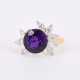 Amethyst Diamond Ring - Foto 1