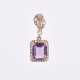 Amethyst Diamond Pendant - photo 1