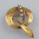 Diamantbrosche - Gelbgold 750/000 (18 K), Besat - photo 1