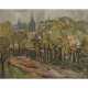 POLISH PAINTER 1st half 20th century, "Avenue in front of the church", - photo 1