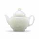 AN EXQUISITE IMPERIAL WHITE JADE TEAPOT AND COVER - Foto 1
