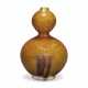A VERY RARE AMBER-GLAZED DOUBLE-GOURD VASE - photo 1