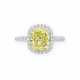 COLOURED DIAMOND AND DIAMOND RING - фото 1