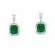 FORMS EMERALD AND DIAMOND EARRINGS - photo 1