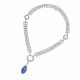TIFFANY & CO. SAPPHIRE, DIAMOND AND SEED PEARL PENDENT NECKLACE - photo 1