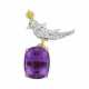 TIFFANY & CO. BY SCHLUMBERGER STUDIO, AMETHYST AND DIAMOND `BIRD ON A ROCK` BROOCH - photo 1