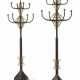 A LARGE PAIR OF REFORMED GOTHIC PATINATED-BRONZE AND BRASS TEN-LIGHT STANDING CANDELABRA - photo 1