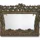 AN ART NOUVEAU CARVED FAUX-BRONZED GILTWOOD OVERMANTEL MIRROR - фото 1