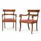 A PAIR OF GEORGE IV MAHOGANY OPEN ARMCHAIRS - Foto 1
