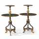 A PAIR OF REGENCY-STYLE EBONISED AND PARCEL-GILT TWO-TIER ETAGERES - Foto 1