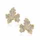 GOLD AND DIAMOND MAPLE LEAF EARRINGS - photo 1