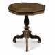 A NORTH-EAST INDIAN BLACK AND GILT-LACQUER OCTAGONAL TRIPOD TABLE - фото 1