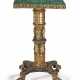 A LATE REGENCY LACQUERED-BRONZE, ORMOLU AND MALACHITE CENTER TABLE - фото 1
