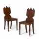 A PAIR OF WILLIAM IV MAHOGANY HALL CHAIRS - photo 1