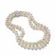 CARTIER ART DECO NATURAL PEARL, CULTURED PEARL AND DIAMOND NECKLACE - фото 1