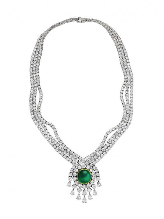 VAN CLEEF & ARPELS EMERALD AND DIAMOND NECKLACE — catalog The ...