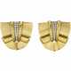 VAN CLEEF & ARPELS RETRO DIAMOND AND GOLD DRESS CLIPS - фото 1