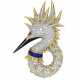 TIFFANY & CO., JEAN SCHLUMBERGER DIAMOND, LACQUER, ENAMEL AND RUBY `SEABIRD` CLIP-BROOCH - photo 1