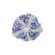 SAPPHIRE AND DIAMOND CLIP-BROOCH - Foto 1