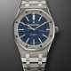 AUDEMARS PIGUET, STAINLESS STEEL 'ROYAL OAK' WITH BLUE DIAL, REF. 15400ST - photo 1