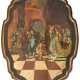 Holzschild mit biblischer Szene, Johannes der Täufer - photo 1