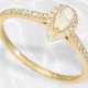 Ring: Zierlicher gelbgoldener Brillant/Diamant-Ring, 18K Gold - фото 1