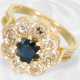 Ring: hochwertiger vintage Saphir/Brillantring, ca. 3ct - Foto 1