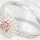 Ring: moderner Brillantring mit einem pinken Fancy Diamanten von ca. 0,35ct - фото 1